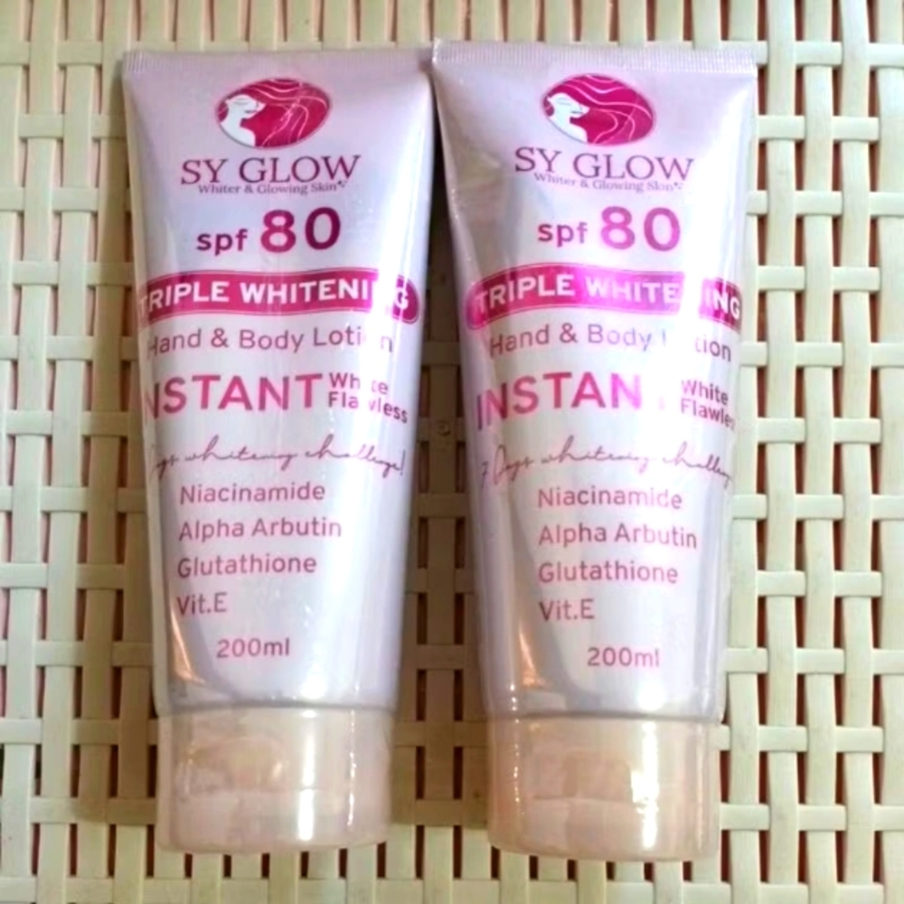 2 Pcs SY Glow Whitening Hand & Body Lotion SPF 80(200ml)